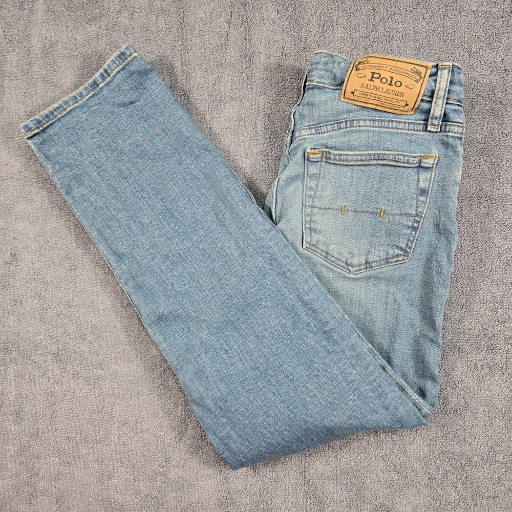 Polo Ralph Lauren Jeans‎ Kids Size 12 Light Blue adjustable Straight Leg jeans